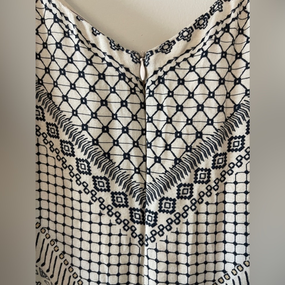 Lavendar Brown Womens Dress Size XS Cream and Black Spaghetti Strap Midi - Picture 9 of 13